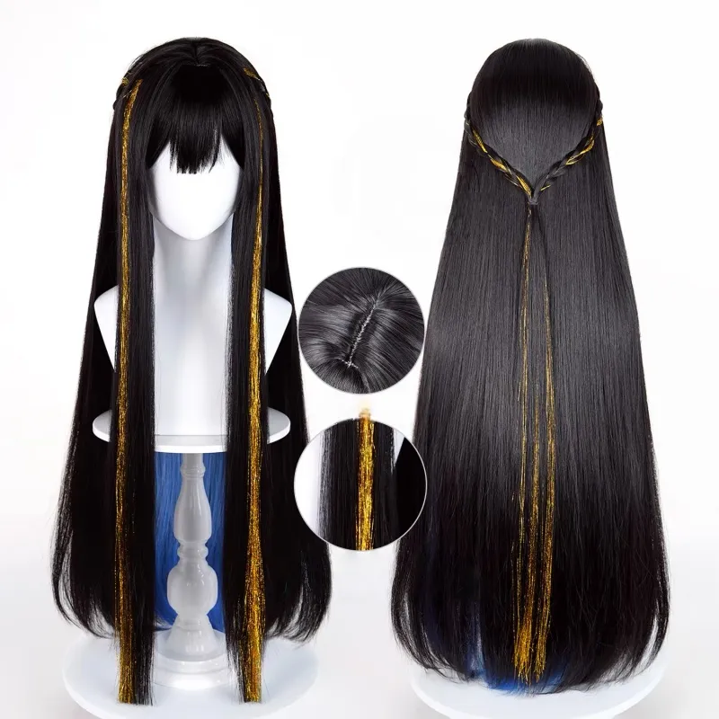 L-email Wig Honkai: Star Rail The Dahlia Constance 90cm Mixed Colors Cosplay Wig sold by Lemail wig product image thumbnail 2