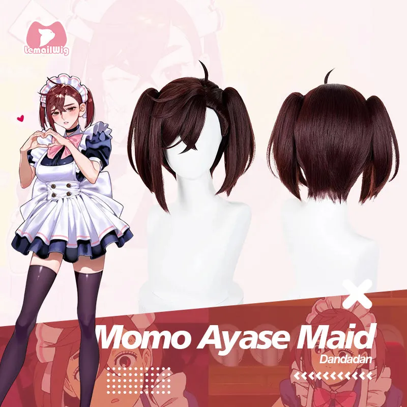 L-email Wig Dandadan Momo Ayase Maid Short Cosplay Wig sold by Lemail wig
