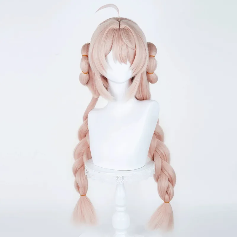 L-email Wig Zenless Zone Zero Zhao Pink 85cm Double Braids Cosplay Wig sold by Lemail wig product image thumbnail 3