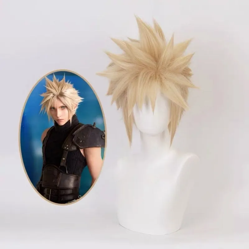 L-email Wig Final Fantasy VII Cloud Strife Gold Cosplay Wig sold by Lemail wig product image thumbnail 2