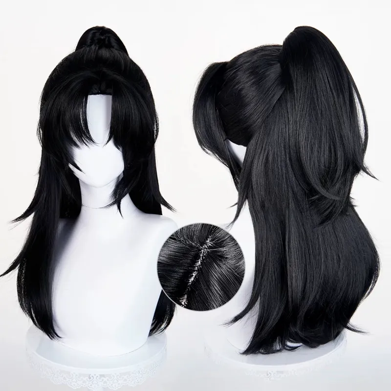 L-email Wig Where Winds Meet Male Young Master Black Cosplay Wig sold by Lemail wig