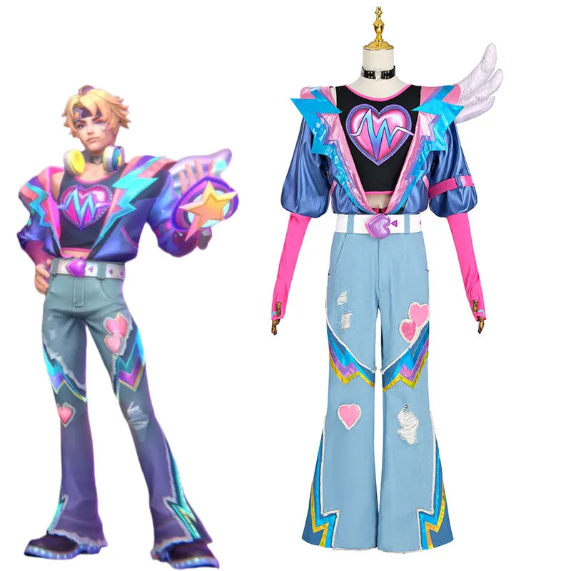 【48HR SHIP】L-email Wig League Of Legends LOL Lovestruck Ezreal Cosplay Costume made by Lemail wig