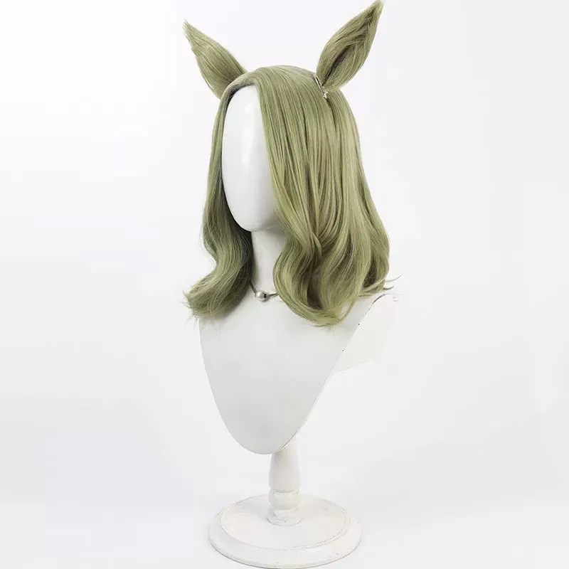 L-email Wig Uma musume: Pretty Derby Air Messiah Green Ear And Tail Cosplay Wig sold by Lemail wig product image thumbnail 4