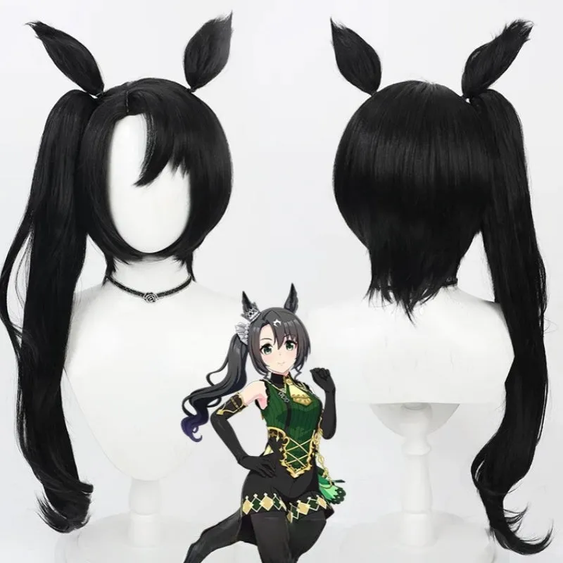 L-email Wig Uma musume: Pretty Derby Satono Crown Black Ears And Tail Cosplay Wig sold by Lemail wig