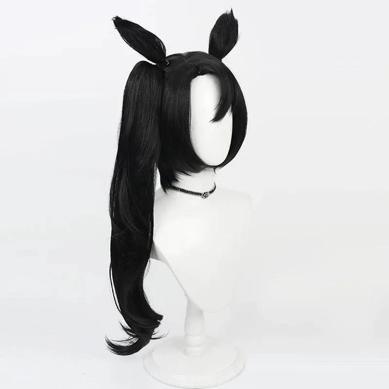 L-email Wig Umamusume: Pretty Derby Satono Crown Black Ears And Tail Cosplay Wig sold by Lemail wig product image thumbnail 3