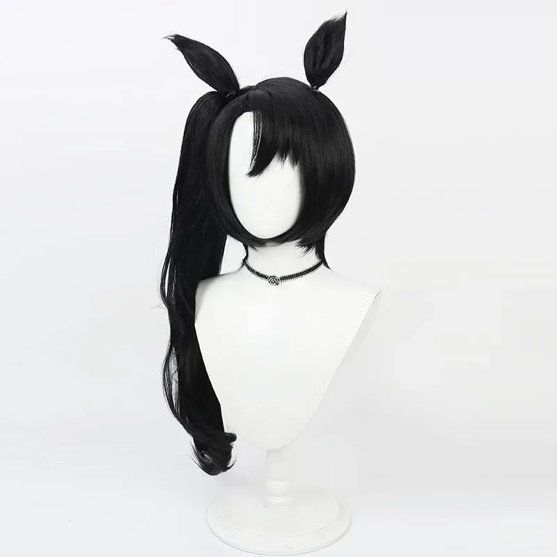 L-email Wig Umamusume: Pretty Derby Satono Crown Black Ears And Tail Cosplay Wig sold by Lemail wig product image thumbnail 2
