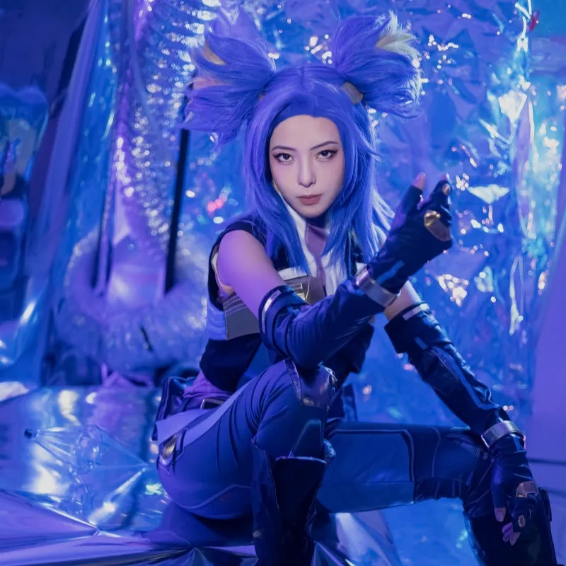 【48HR SHIP】L-email Wig Valorant Neon Cosplay Costume made by Lemail wig