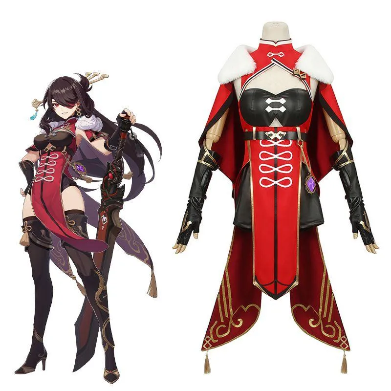 【48HR SHIP】L-email Wig Genshin Impact Beidou Dress Cosplay Costume sold by Lemail wig