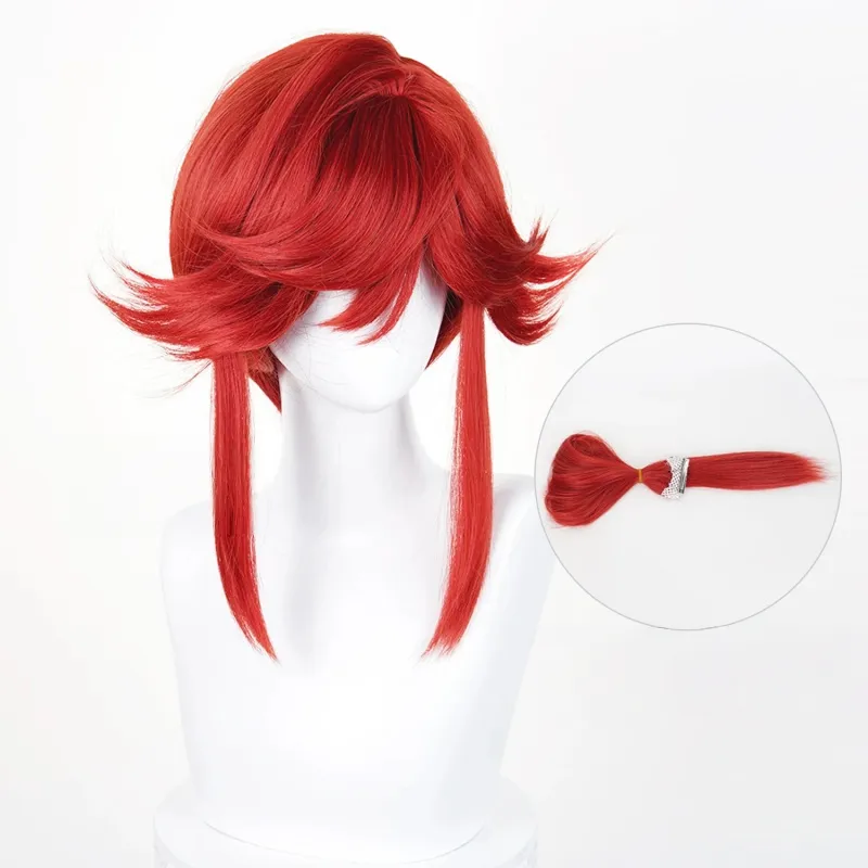 L-email Wig Gachiakuta Riyo Red Cosplay Wig sold by Lemail wig product image thumbnail 3