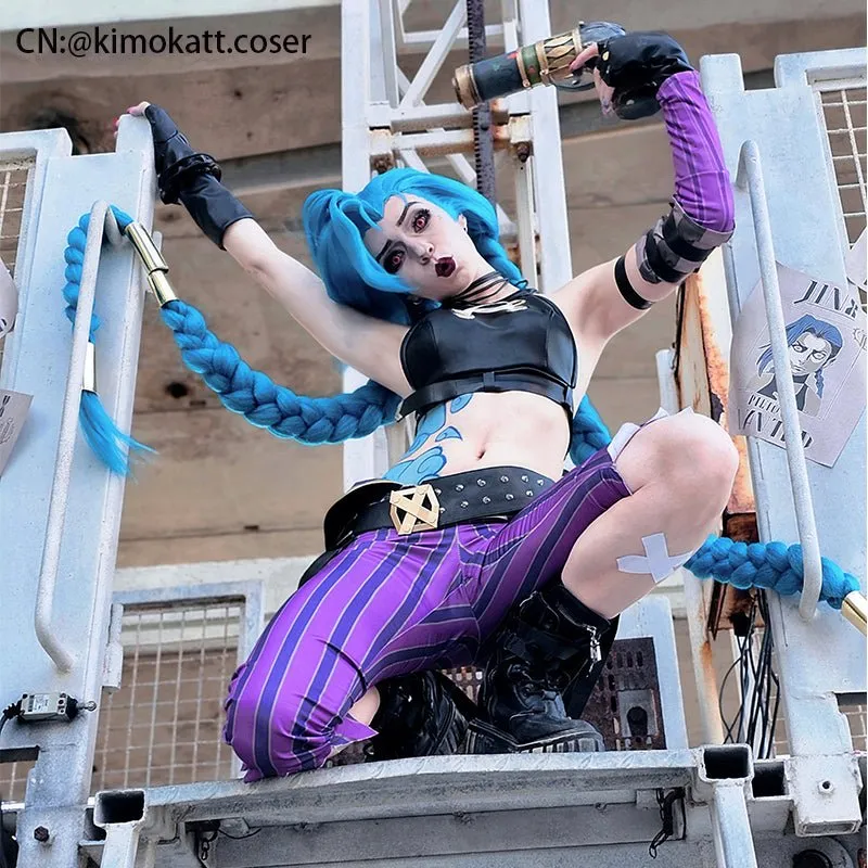 Lemailwig Anime LOL Arcane Jinx Cosplay Costume made by Lemail wig