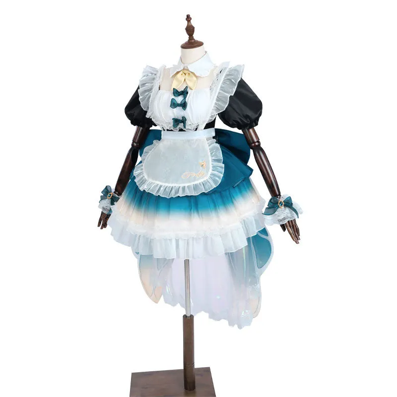 【48HR SHIP】L-email Wig Honkai: Star Rail Firefly Maid Cosplay Costume sold by Lemail wig product image thumbnail 2