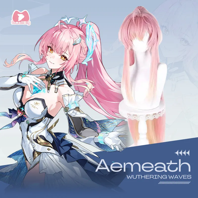 L-email Wig Wuthering Waves Aemeath Color mixing Long Cosplay Wig sold by Lemail wig