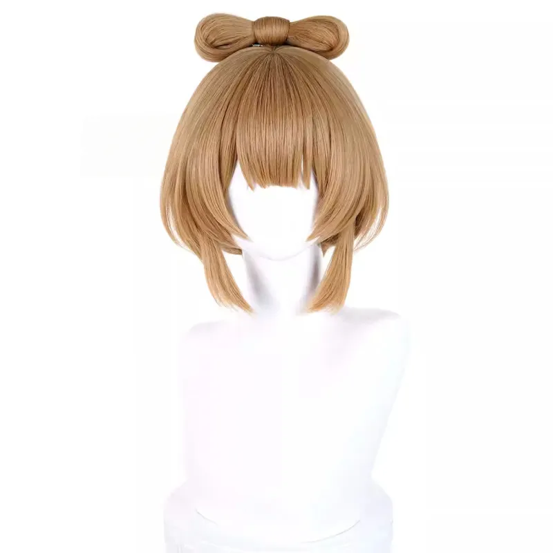 L-email Wig Genshin Impact Yaoyao Brown 30cm Cosplay Wig sold by Lemail wig product image thumbnail 4