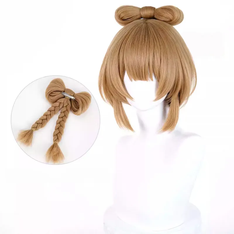 L-email Wig Genshin Impact Yaoyao Brown 30cm Cosplay Wig sold by Lemail wig product image thumbnail 3
