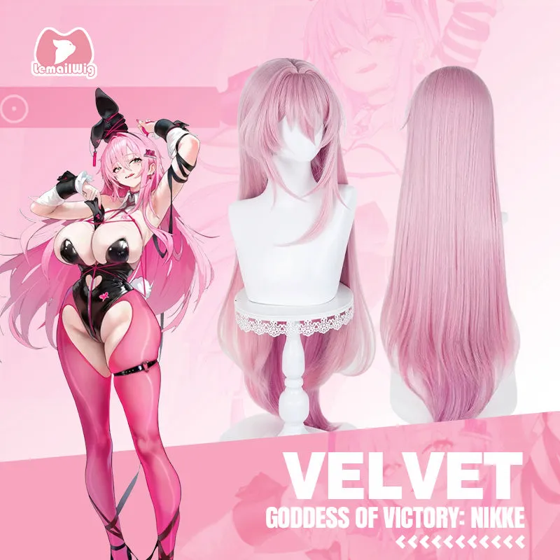 L-email Wig Goddess of Victory: Nikke Velvet Pink 98cm Cosplay Wig sold by Lemail wig