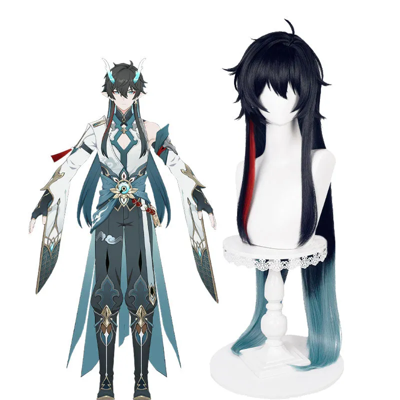 Honkai: Star Rail Danheng Imbibitor Lunae Long Multi Color Cosplay Wig sold by Lemail wig