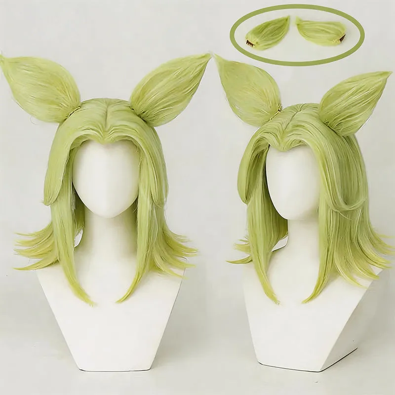 L-email Wig LOL Zeri The Spark Of Zaun 40cm Green Cosplay Wig sold by Lemail wig product image thumbnail 2