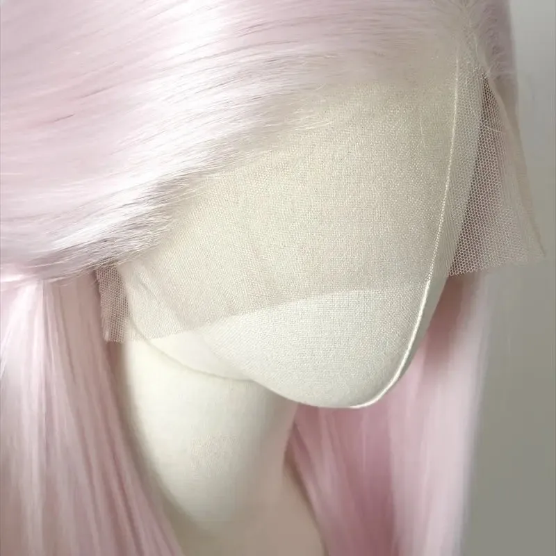 L-email Wig 80cm Pale Cream Pink Large Front Lace Wig sold by Lemail wig product image thumbnail 3
