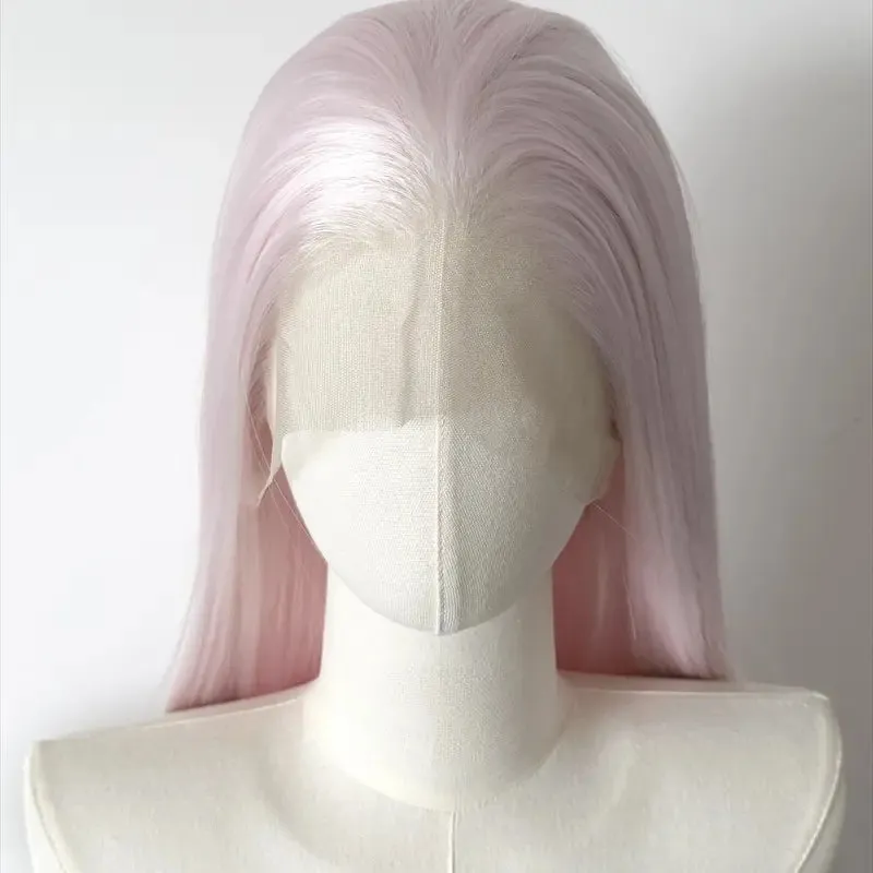 L-email Wig 80cm Pale Cream Pink Large Front Lace Wig sold by Lemail wig product image thumbnail 4