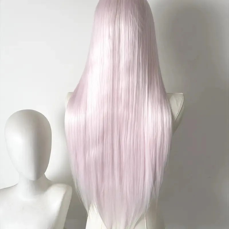 L-email Wig 80cm Pale Cream Pink Large Front Lace Wig sold by Lemail wig product image thumbnail 2