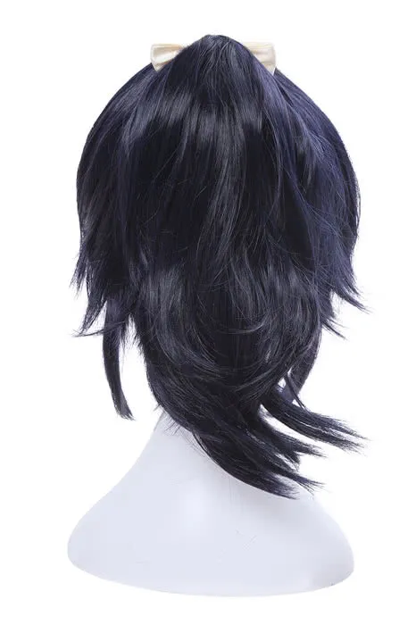 Touken Ranbu Online Yamatonokami Yasusada Blue mixed Black Men Cosplay Wigs sold by Lemail wig product image thumbnail 2