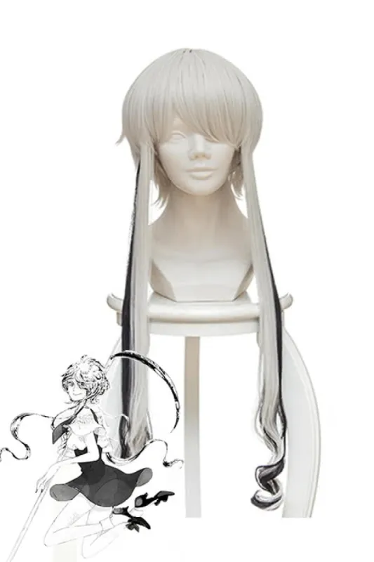 Anime Land of the Lustrous Ghost no Kuni Cosplay Wigs White and Black Long sold by Lemail wig