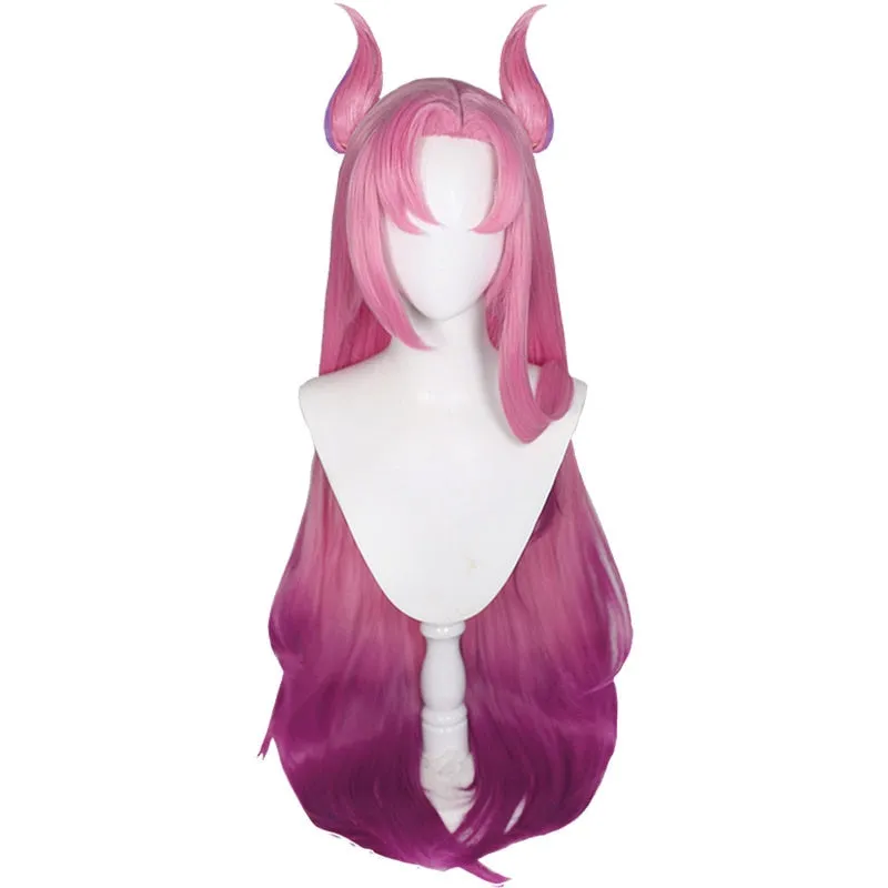 LOL Star Guardian Kaisa Cosplay Wig Women 90cm Long Straight Mixed Color sold by Lemail wig