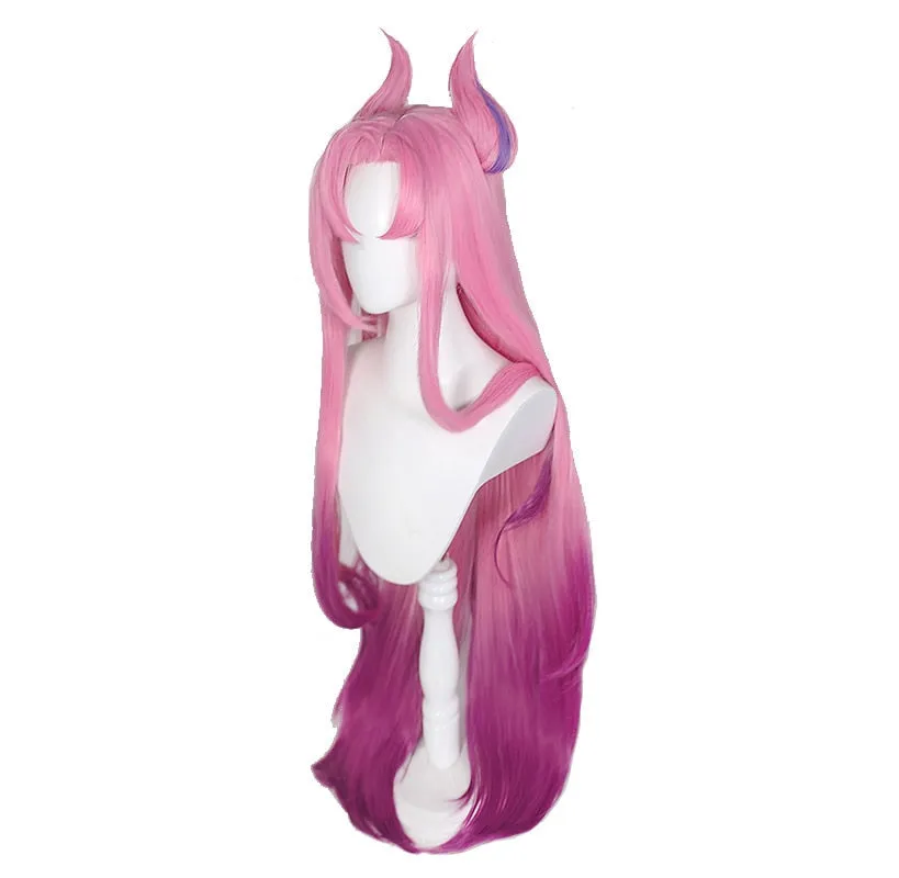 LOL Star Guardian Kaisa Cosplay Wig Women 90cm Long Straight Mixed Color sold by Lemail wig product image thumbnail 2