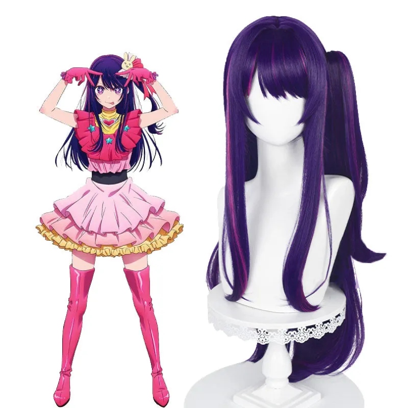Ready To Ship Oshi no Ko Hoshino Ai Purple Mixed Pink Cosplay Wig sold by Lemail wig