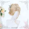 Harajuku Soft Girl Miss Betsy White Gold Long Curly Lolita Wig sold by Lemail wig