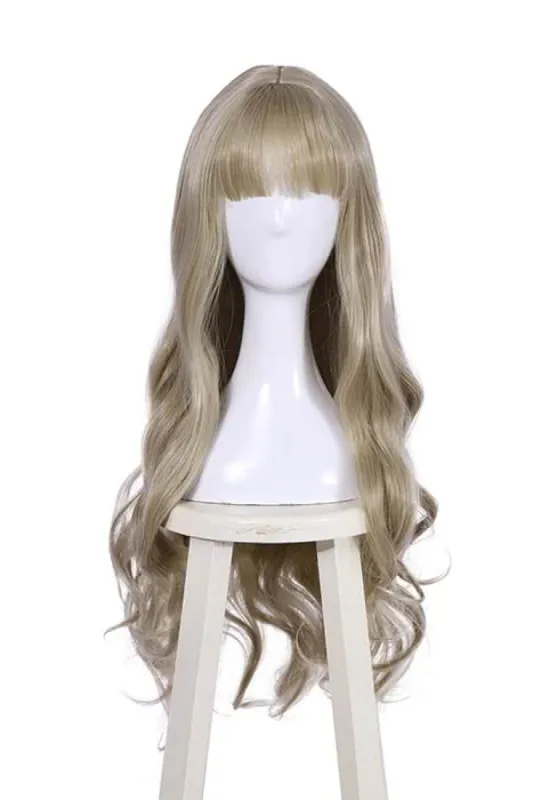Anime DARLING in the FRANXX 556 Kokoro Cosplay Wigs Long Curly Flax Cyan sold by L-email wig