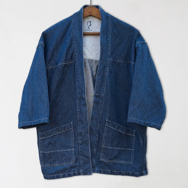 Veste Noragi denim coton lin sold by Borali