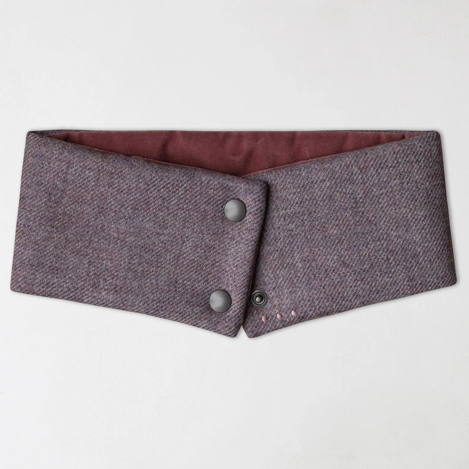 Intercollar parme en laine et velours sold by Borali