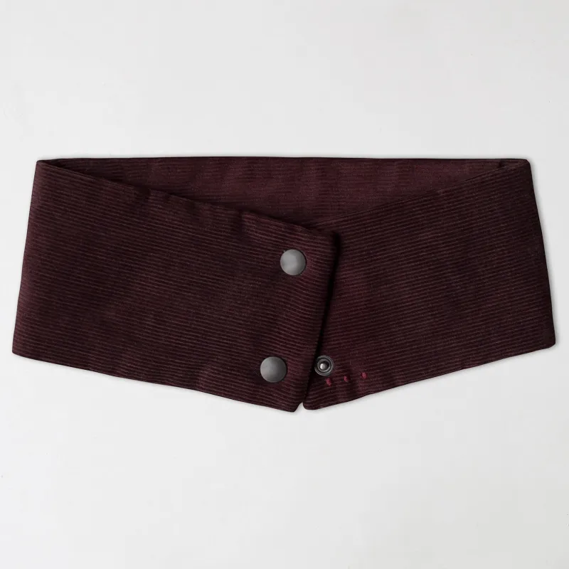 Intercollar bordeaux en velours made by Borali