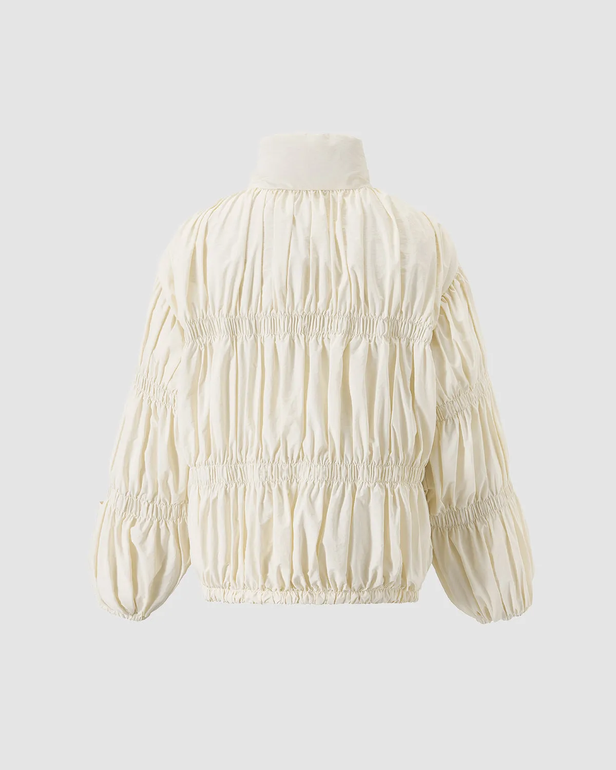IVORY PLEATED DUVET PUFFER sold by Sundae School product image thumbnail 3