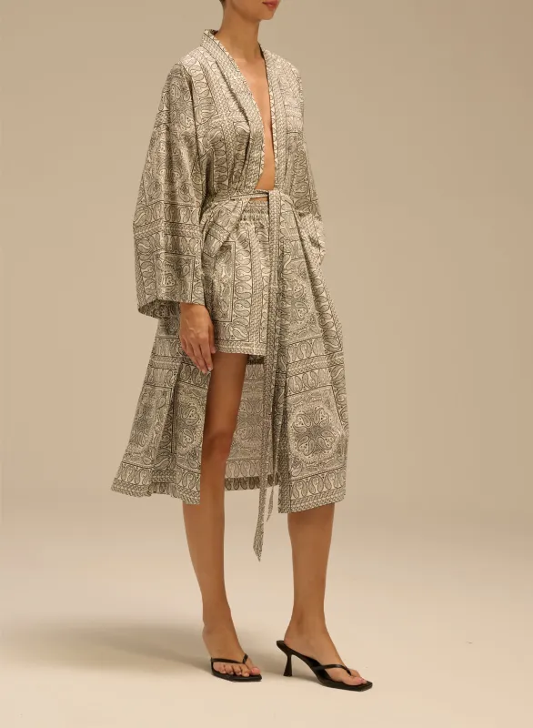 Kimono z bawełny we wzór bandany - Musolla sold by Le Brand