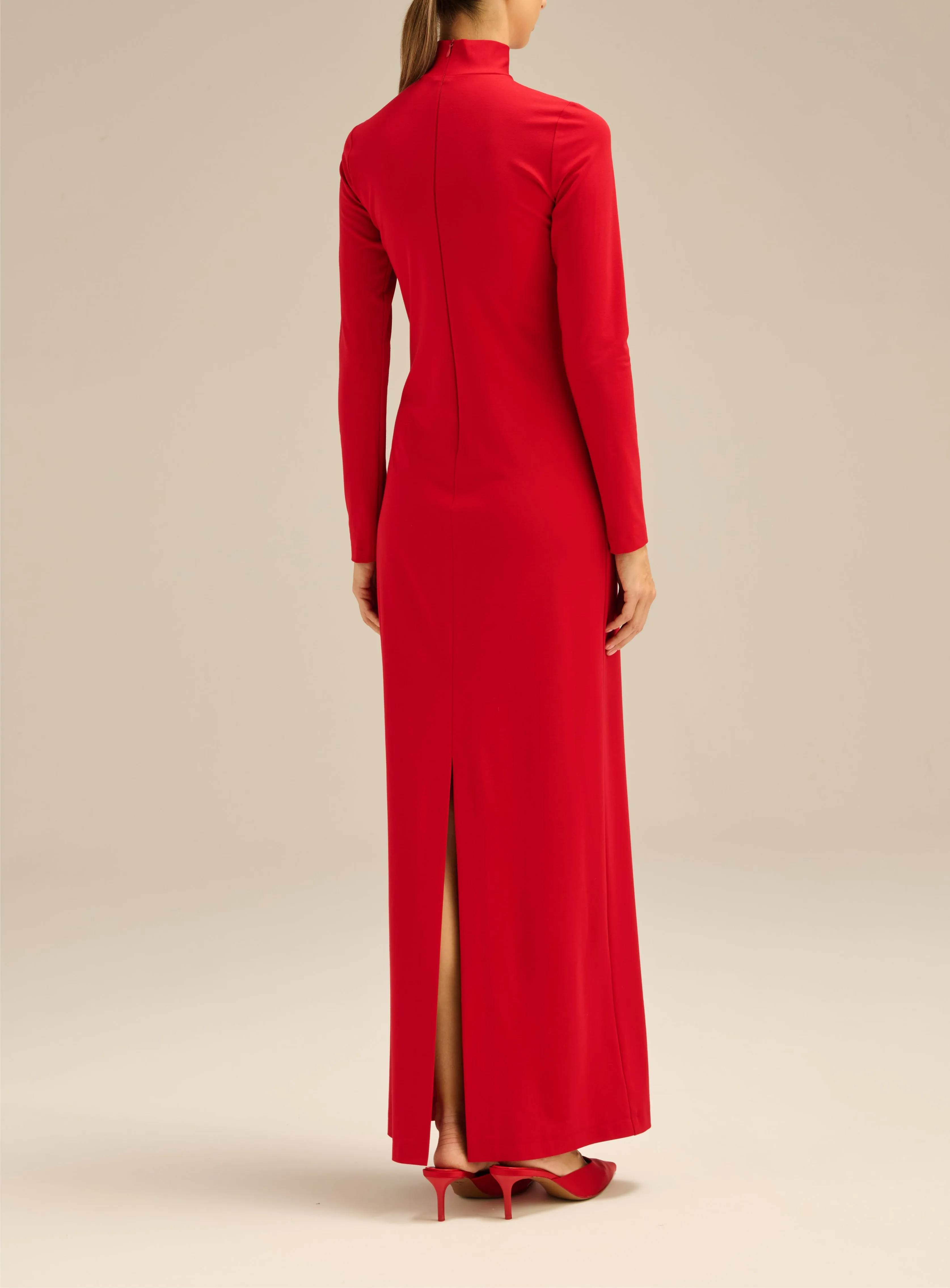 Sukienka maxi ze stójką czerwona - Taylor sold by Le Brand product image thumbnail 3