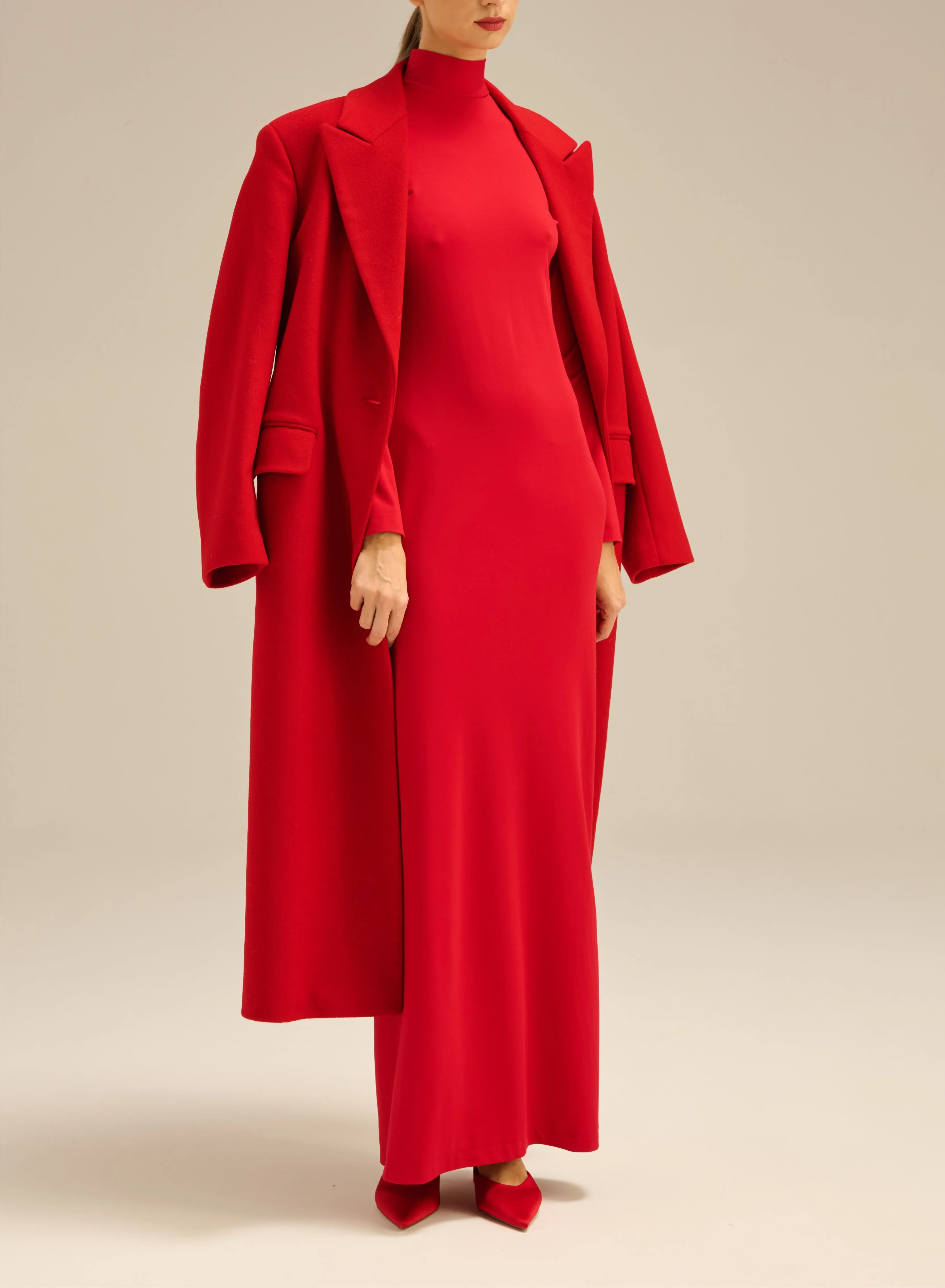 Sukienka maxi ze stójką czerwona - Taylor sold by Le Brand product image thumbnail 4