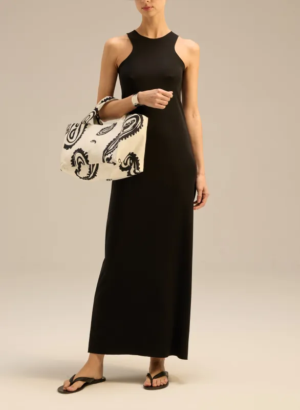 Sukienka maxi o dopasowanym kroju czarna - Alessandra sold by Le Brand