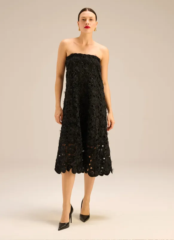 Spódnica maxi o trapezowym kroju w kolorze czarnym - Camilla sold by Le Brand