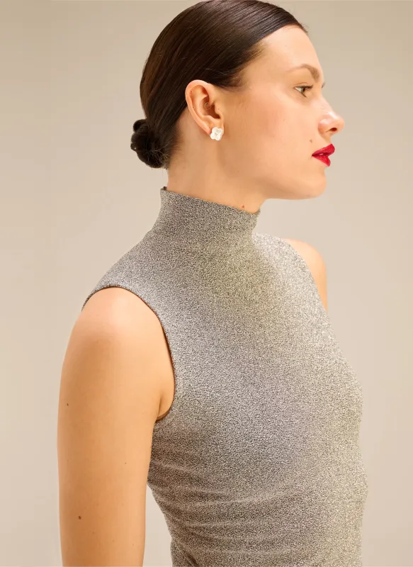 Top bez rękawów ze stójką - Ava sold by Le Brand