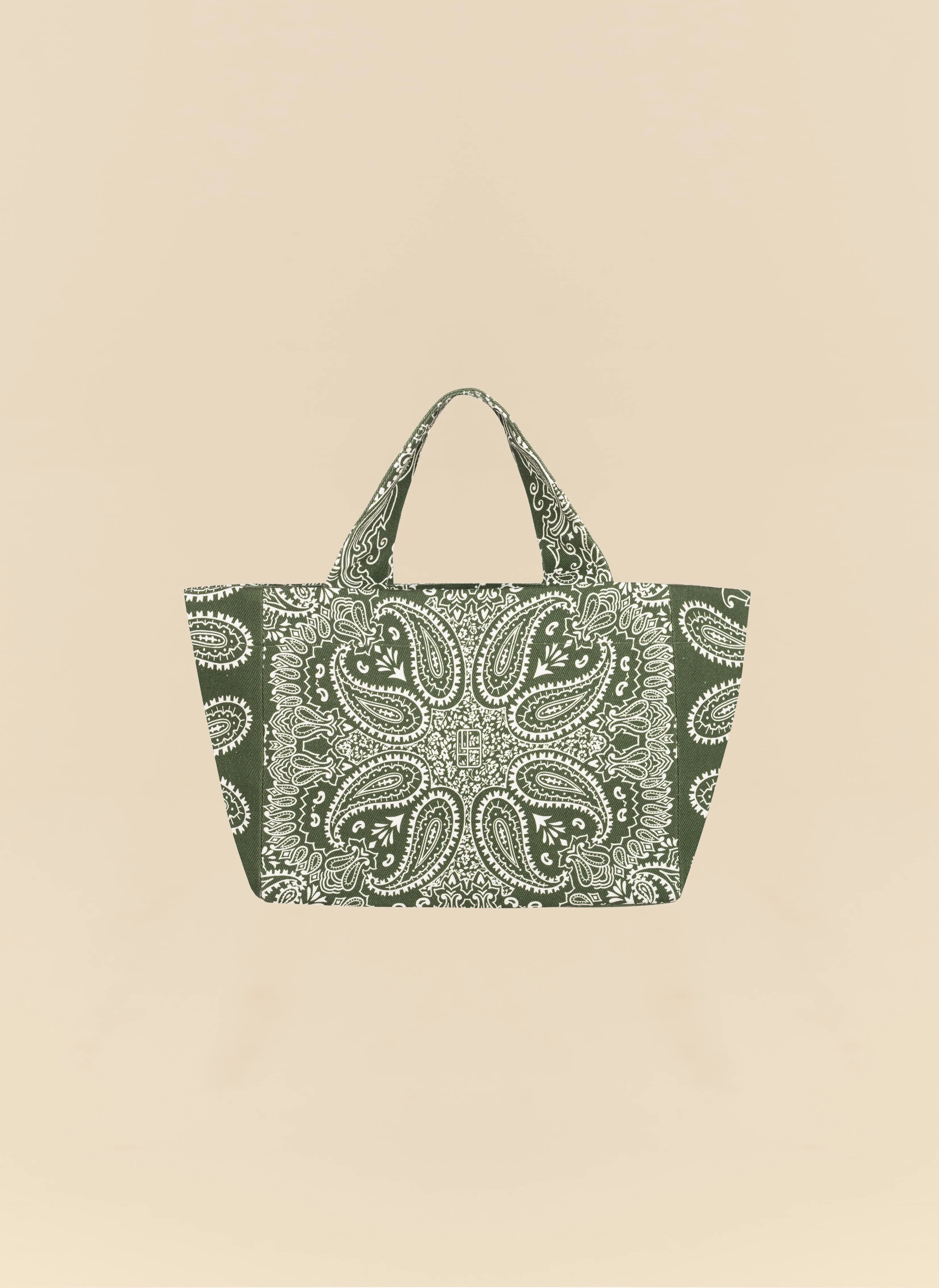 Torba mini typu shopper zielona z printem - Mia sold by Le Brand product image thumbnail 3
