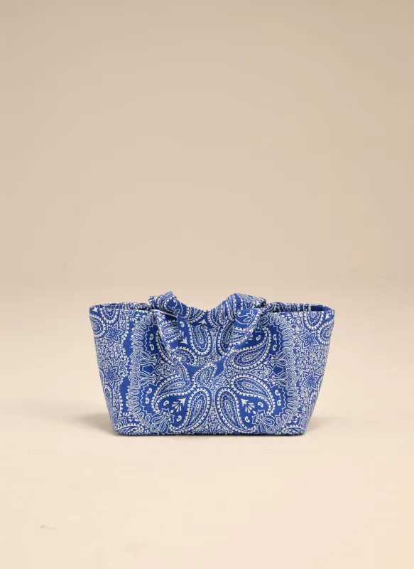 Torba mini typu shopper chabrowa z printem - Mia sold by Le Brand