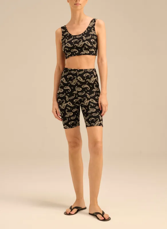 Szorty typu biker z nadrukiem bandany - Leo sold by Le Brand