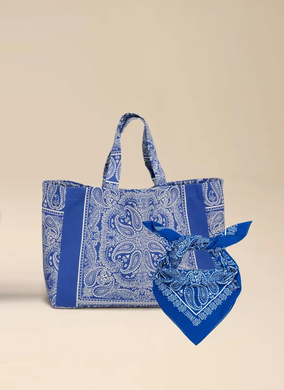 Zestaw Bandana i Shopper Capri Chabrowy sold by Le Brand