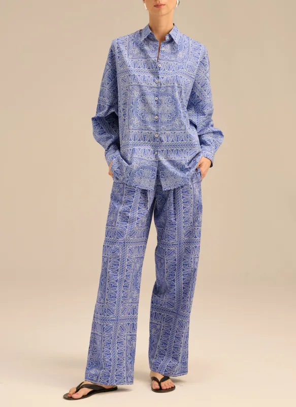 Koszula o kroju oversize z nadrukiem bandany - Alessi sold by Le Brand