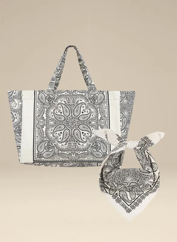 Zestaw Bandana i Shopper Capri Ecru sold by Le Brand
