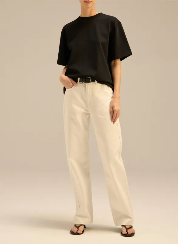 Jeansy z prostą nogawką w kolorze ecru - Moss sold by Le Brand