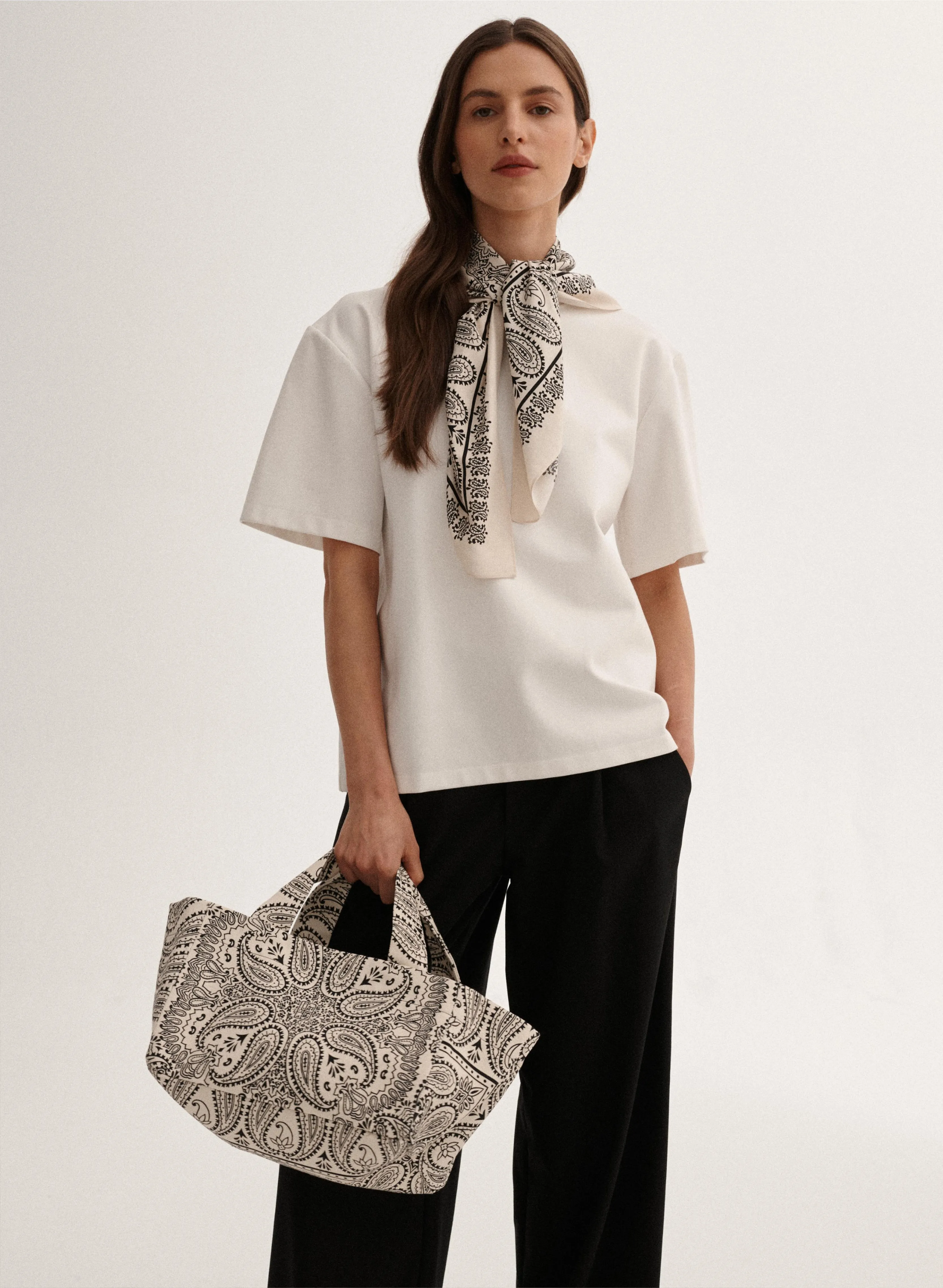 Torba mini typu shopper ecru z printem - Mia sold by Le Brand product image thumbnail 2