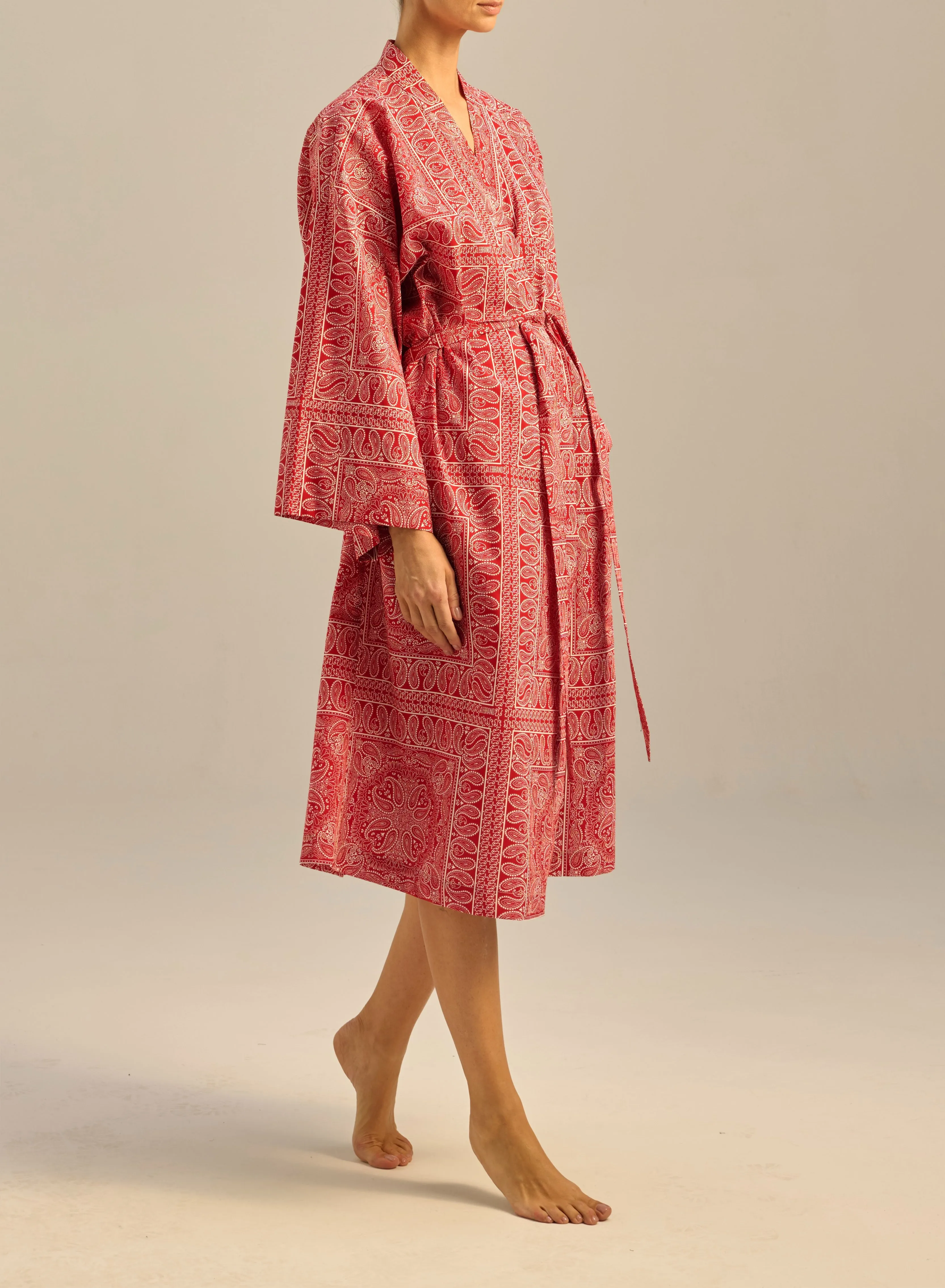 Kimono z bawełny we wzór bandany - Musolla sold by Le Brand